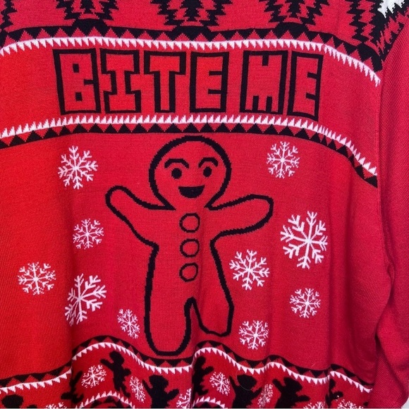 West Forty Nine Bite Me Christmas Sweater Size XXL - Picture 4 of 11
